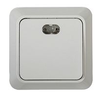 Выключатель накладной с подсветкой ASD Bolleto 1-кл. белый картинка